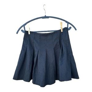 Divided H&M Preppy School Girl Pleated Black Mini Skirt Sz 2